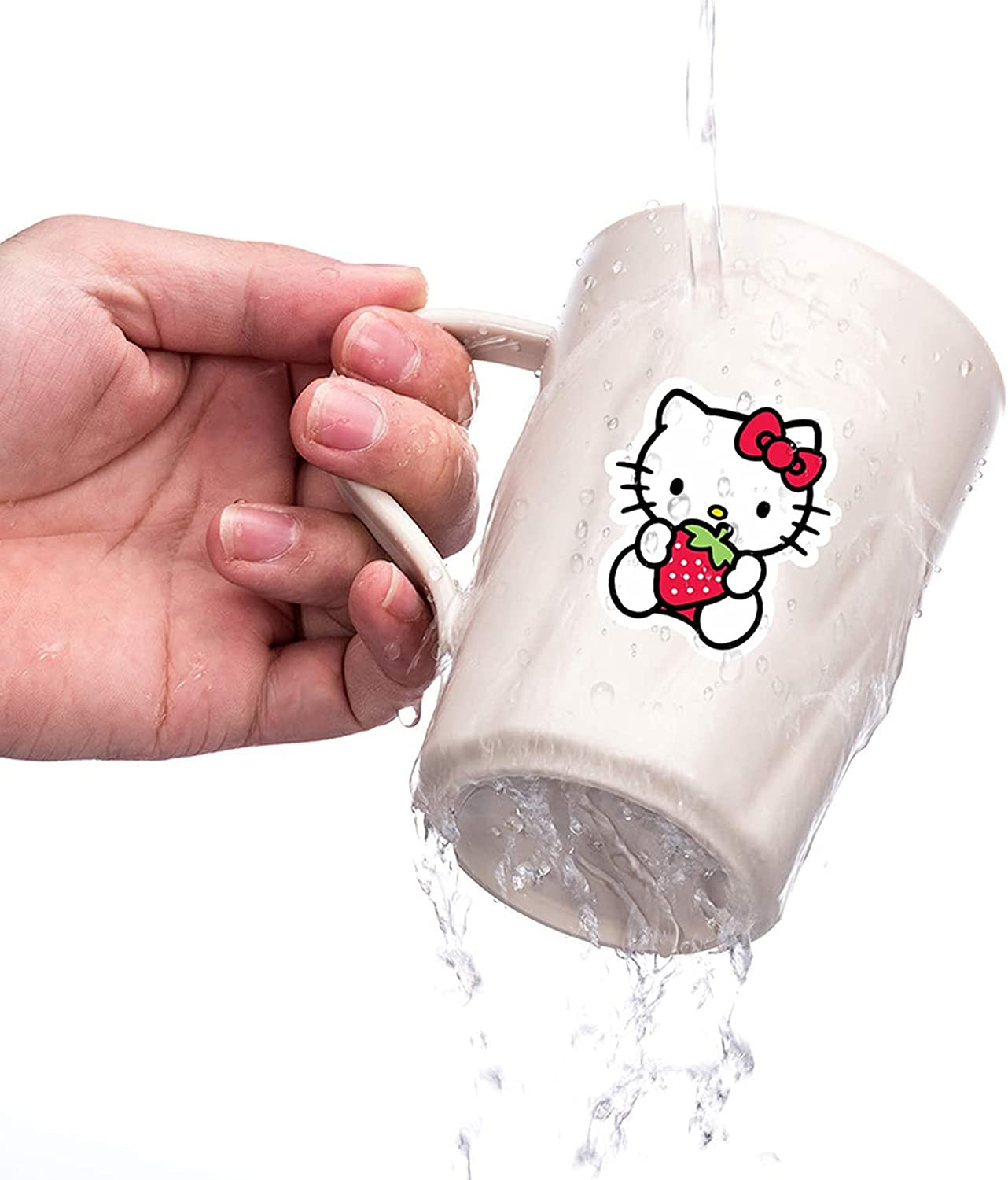 50Pcs Hello Kitty Kitty White Theme Waterproof Stickers for Laptop Cellphone Wat