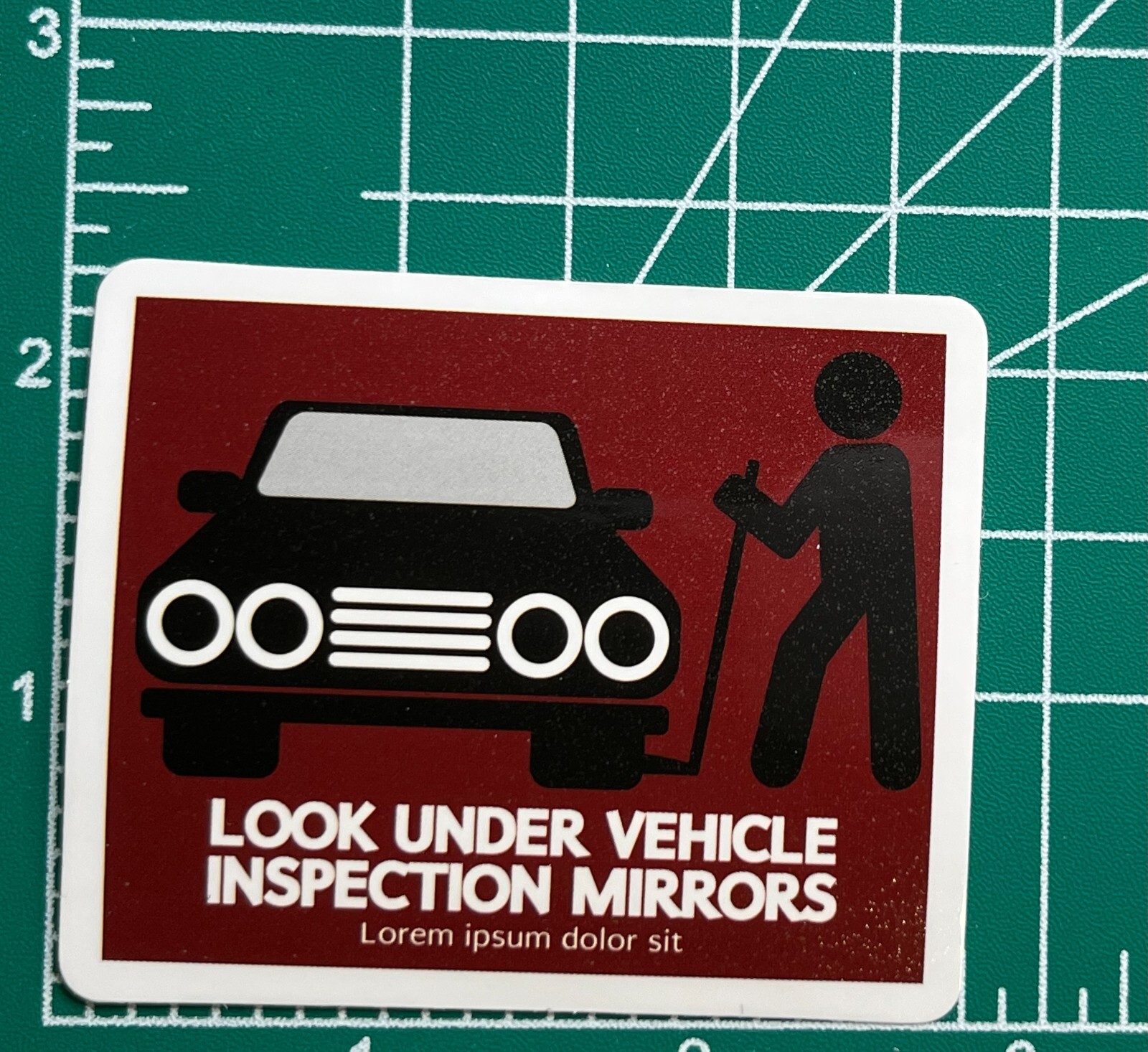 Look Under Vehicle – Vinyl Decal Sticker Bomb Waterproof Laptop Skateboard