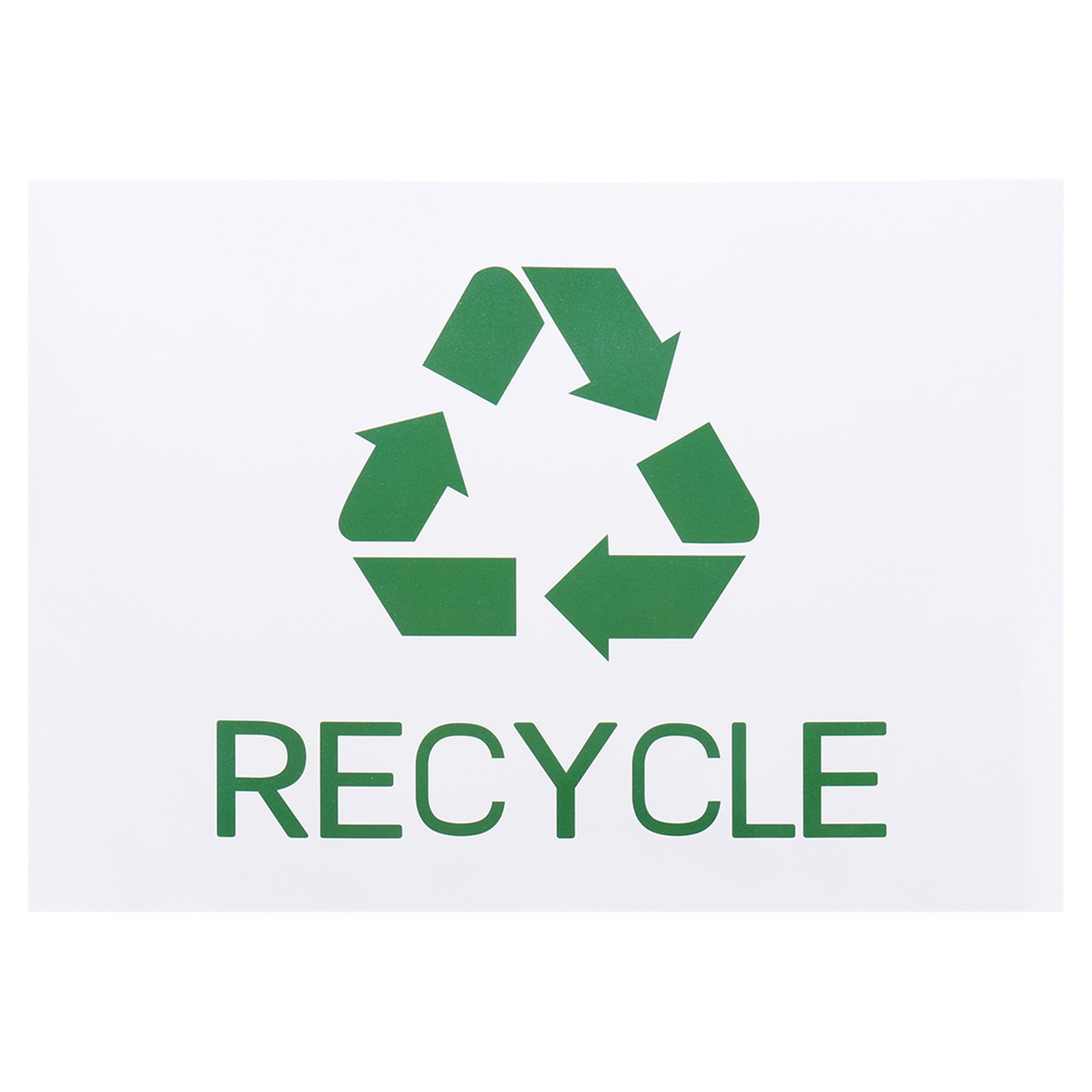 2 Pcs Recycle Sign Decals Recycling Trash Can Label for Waste Management