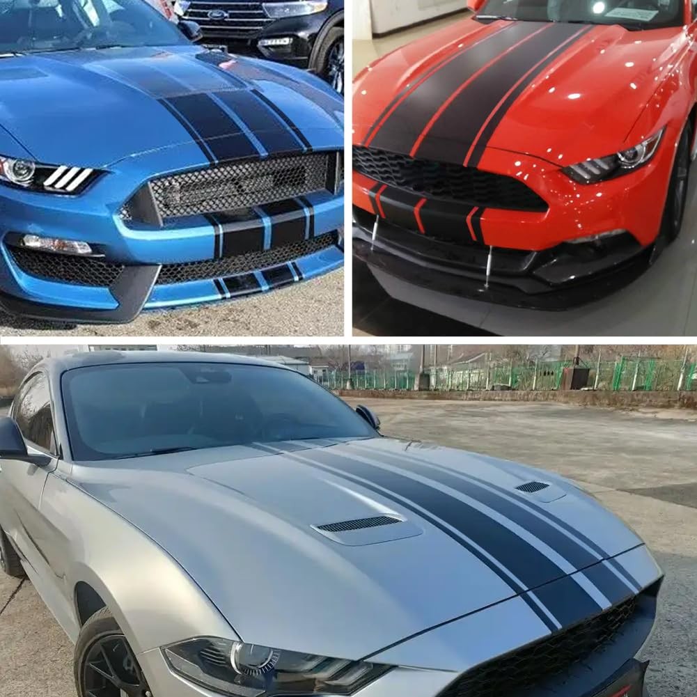 Car Hood Stripe Sticker Universal Auto Racing Stripes Body Side Decal Vinyl S…