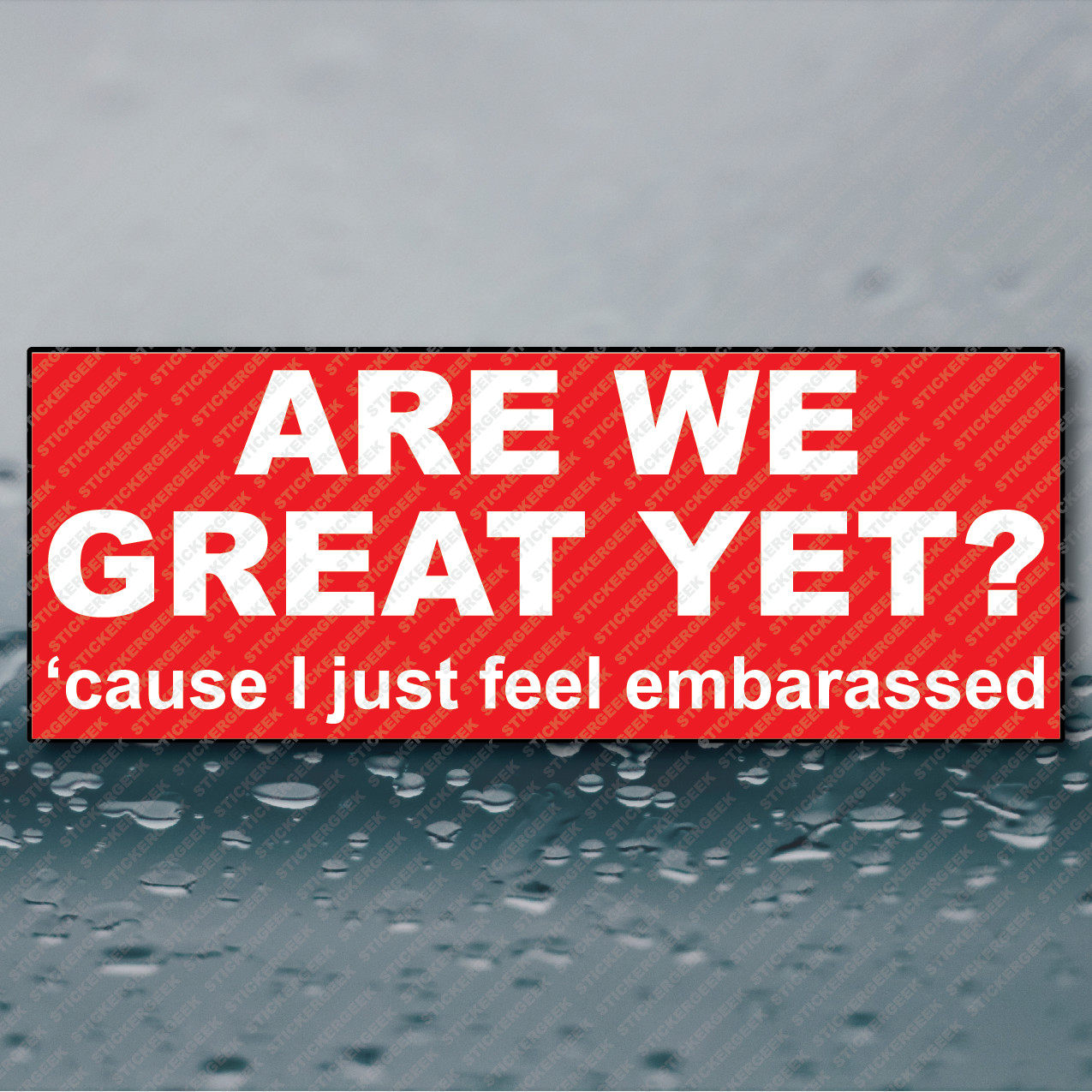 Anti Trump Are We Great Yet Bumper Sticker Funny Prank Joke Gag 8×3