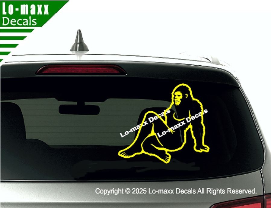 Sassy Squatch Bigfoot Vinyl Decal Funny Die Cut Sticker for Car Laptop Toolbox