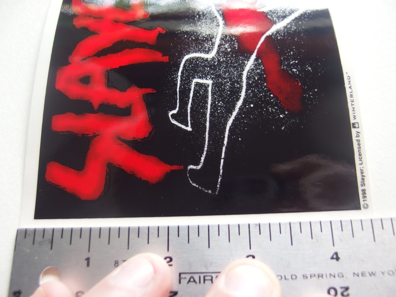 🎸 Vintage Slayer Chalk Outline Sticker 1998 Winterland 5×4.5” Heavy Metal Rare!
