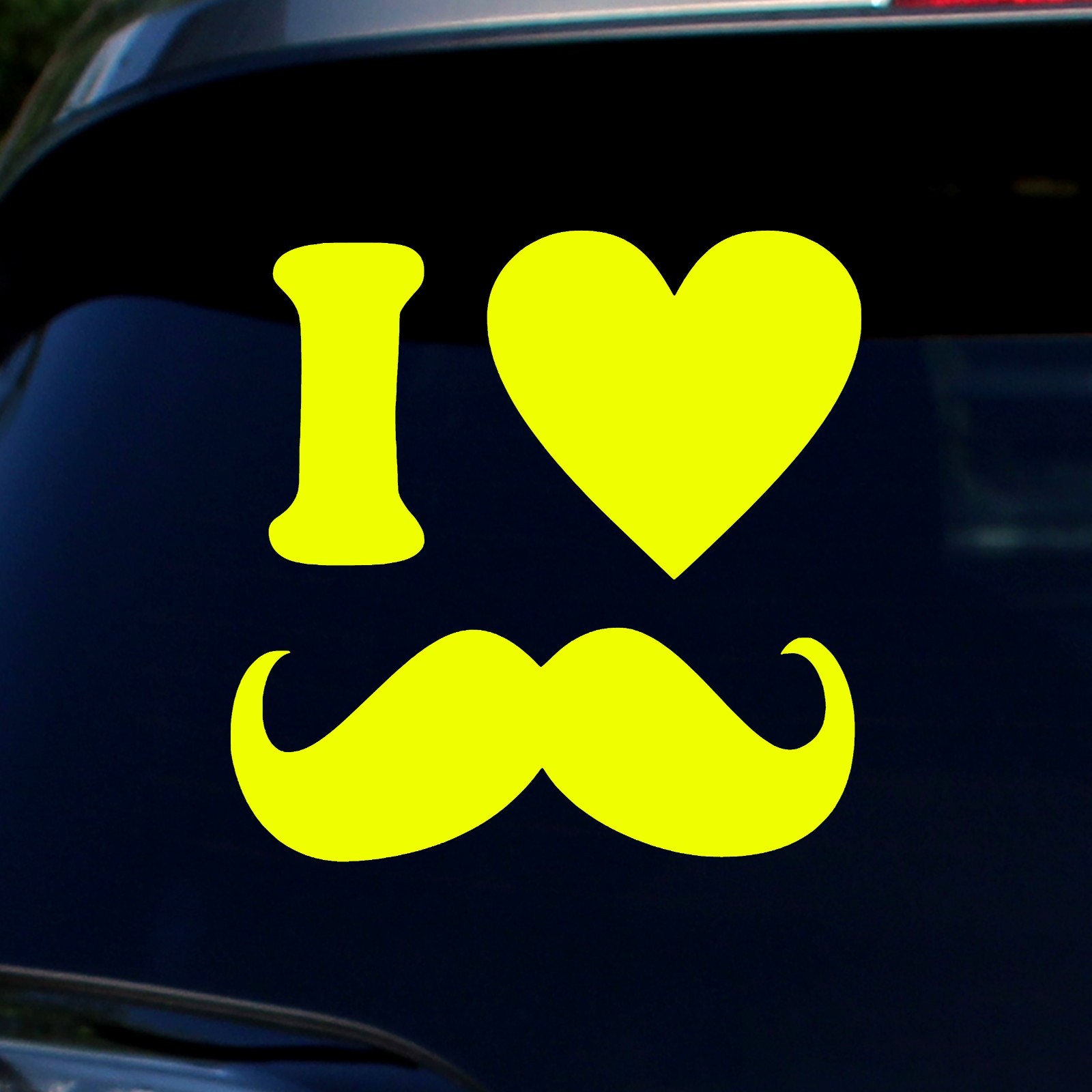Mustache Lovers Decal I Love Mustaches Sticker