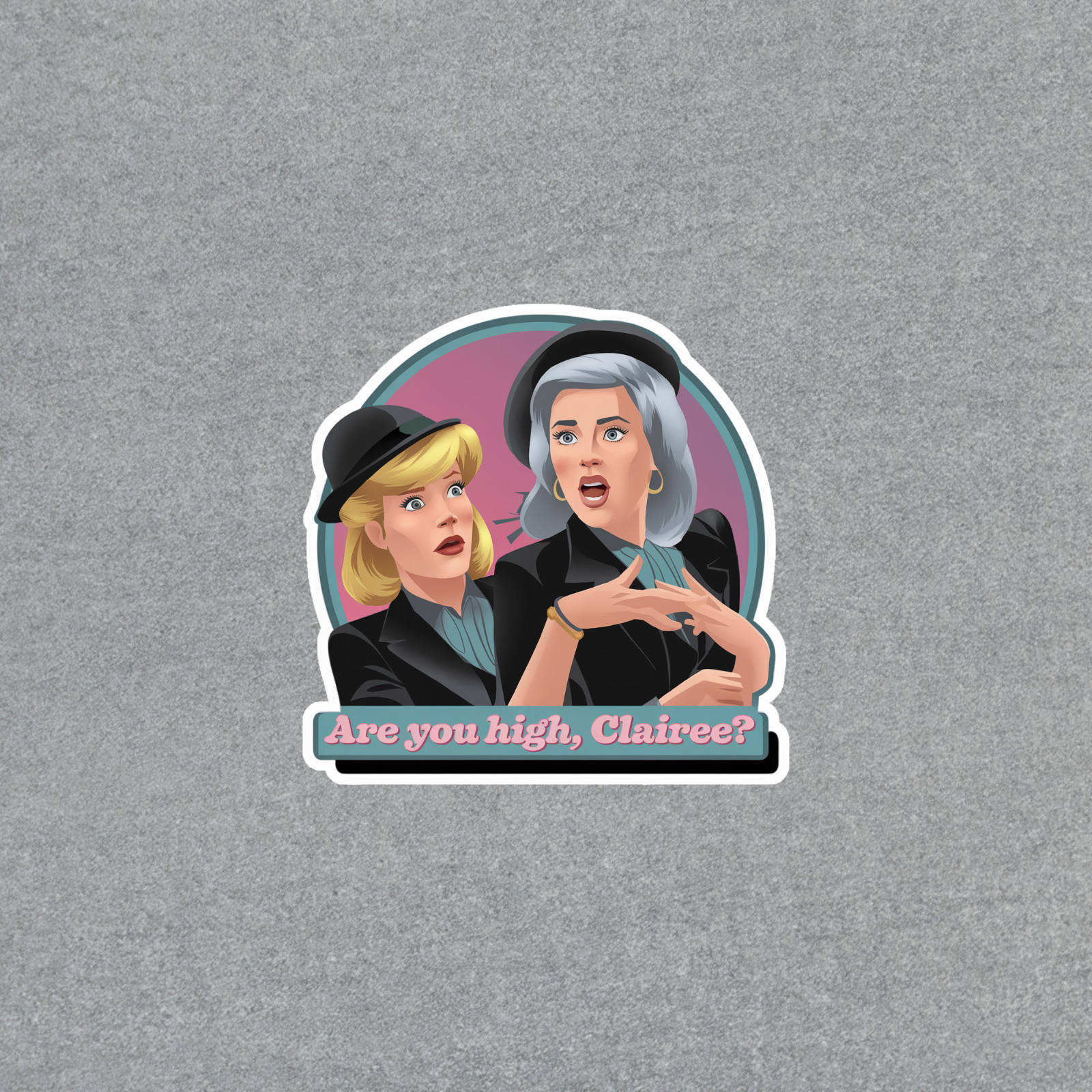 Retro Pop Art Sticker: Clairee High Gossip, Funny Clever Humorous Quote #3831