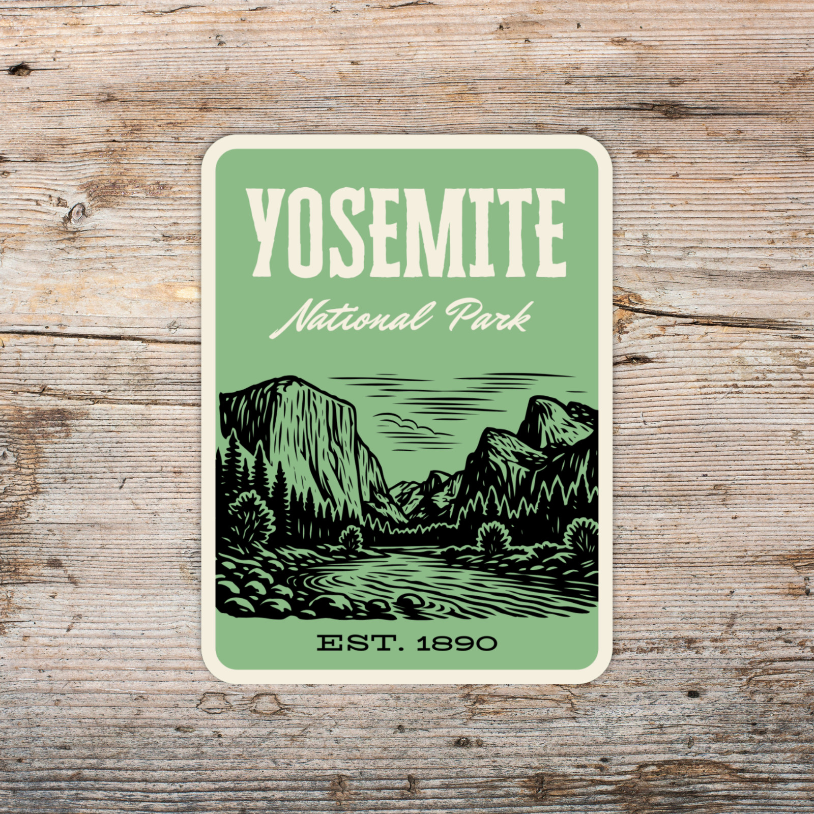 Yosemite National Park Sticker – Retro 1960s Style Decal
