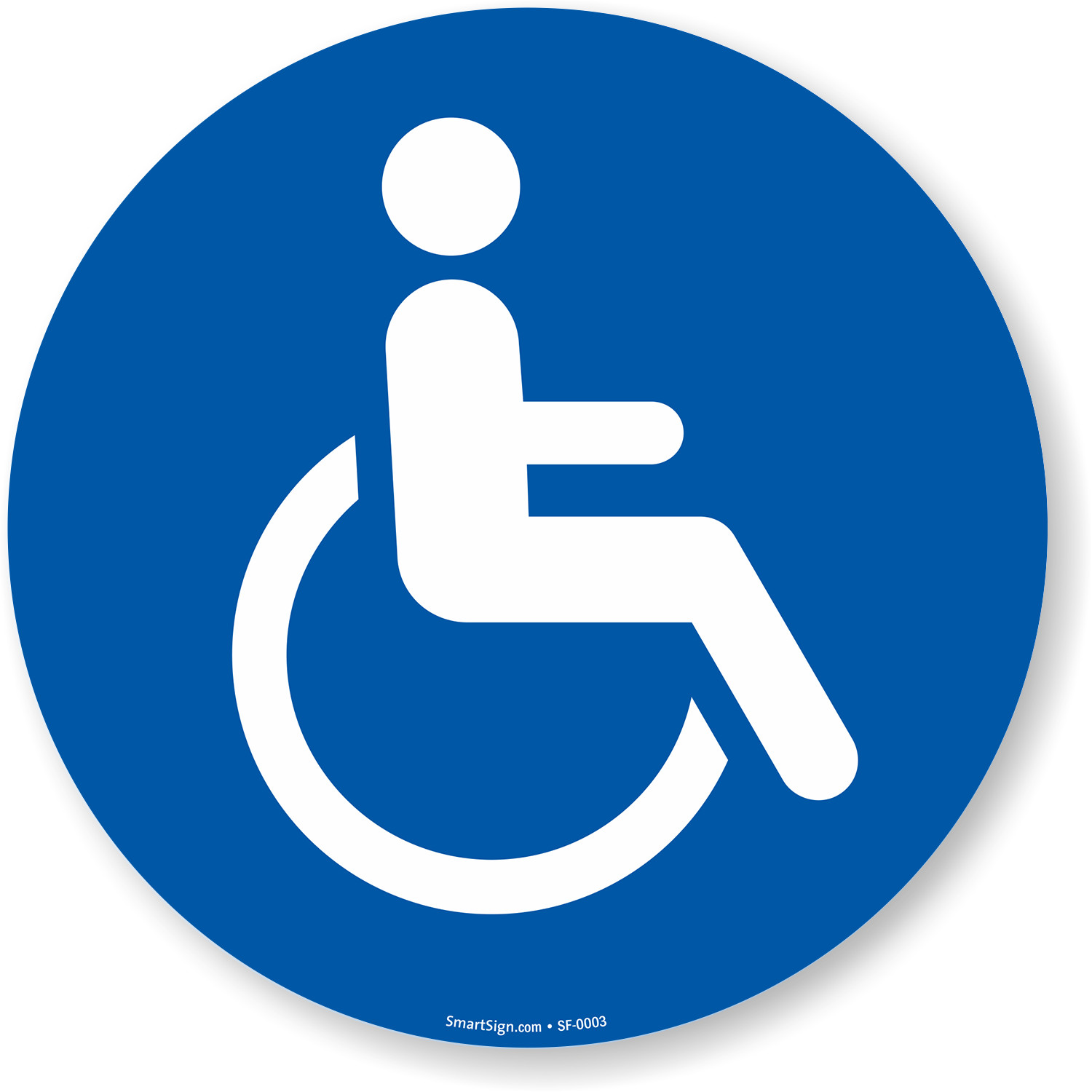 Handicap sticker weatherproof bumper vinyl decal