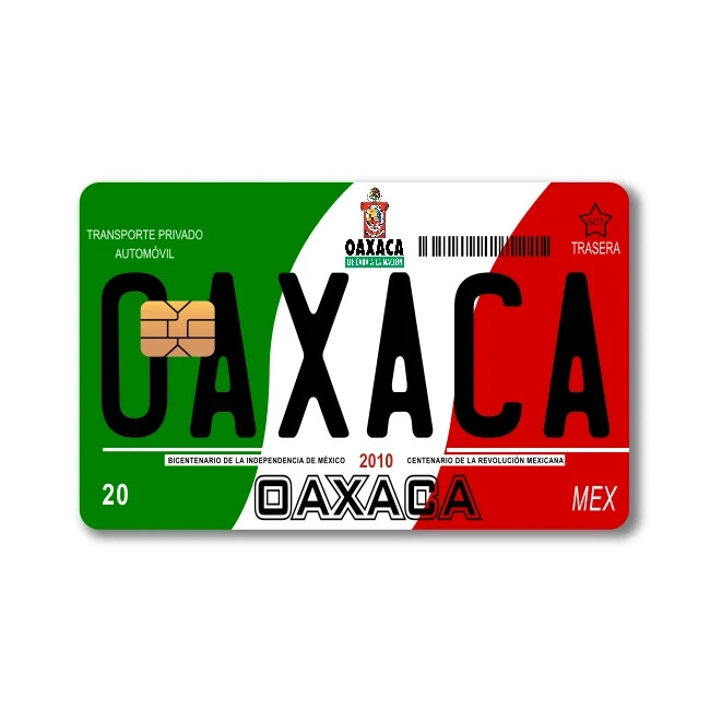 Mexican License Plate Sticker (4-Pack) | CHOOSE STATE | Mexico Placa Card Skin D