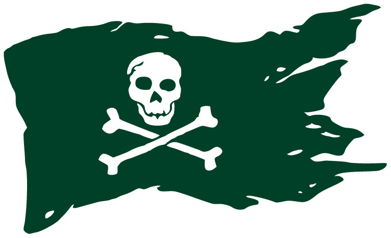 Pirate Flag Skull & Crossbones Die Cut Decal Multiple colors Made In USA