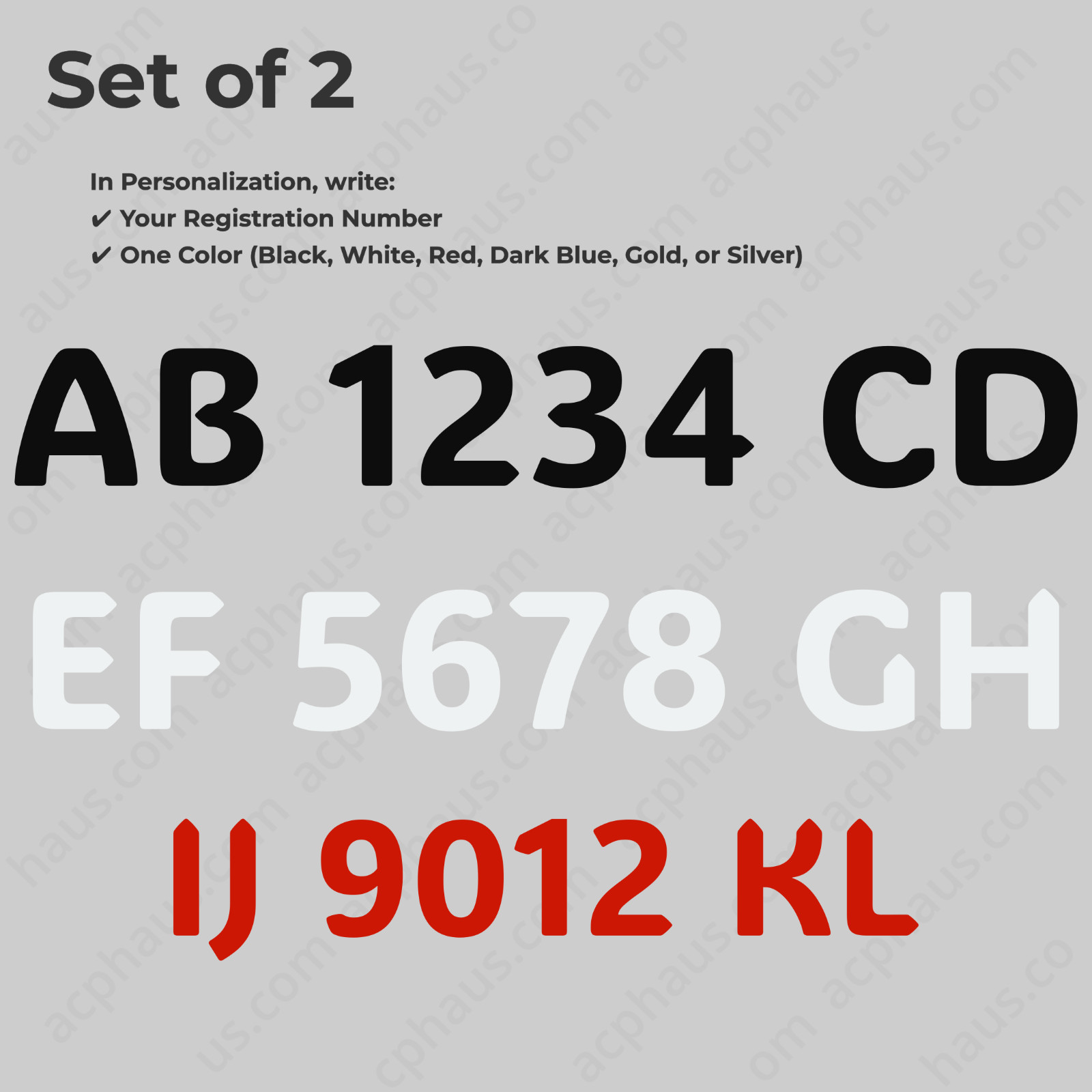Boat Registration Numbers Decals – Custom ORACAL 751C Vinyl – Right & Left Set