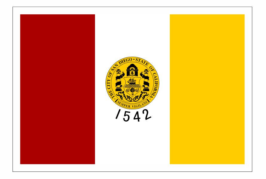 San Diego California Flag Sticker Decal F700