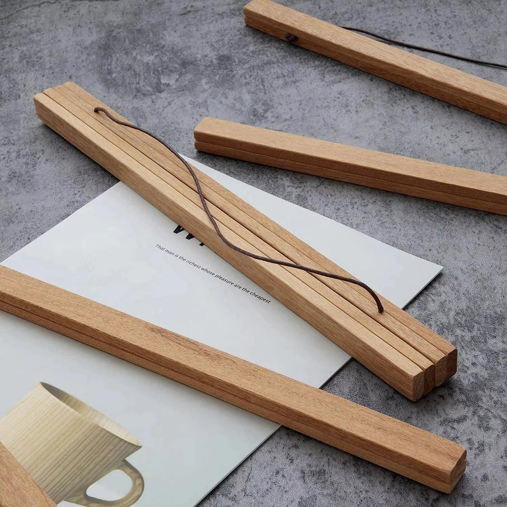 Teak Wood Magnetic Hanging Scroll Frame for Posters and Artwork 21 to 51cm