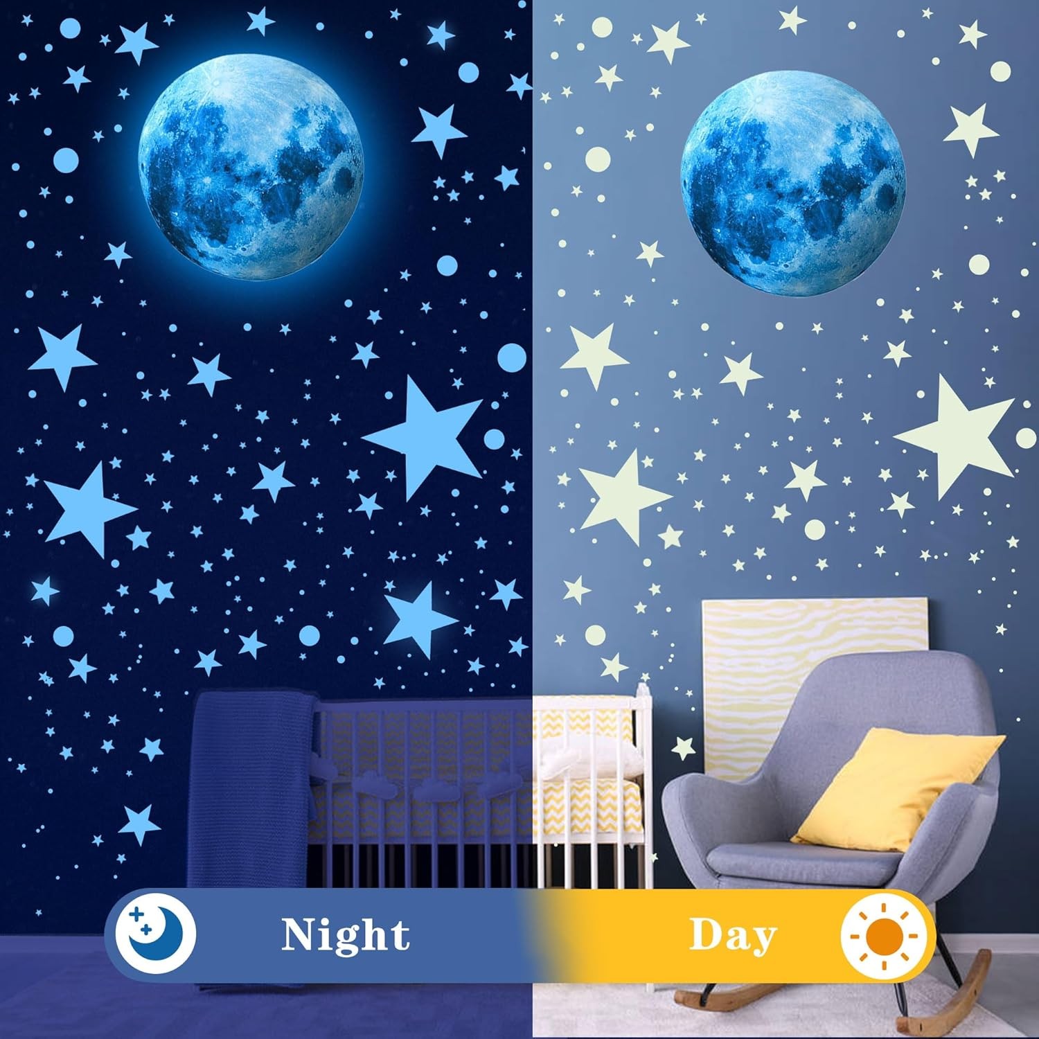 492 Glow in The Dark Stars Ceiling Stars Glow in The Dark Moon and Star Space