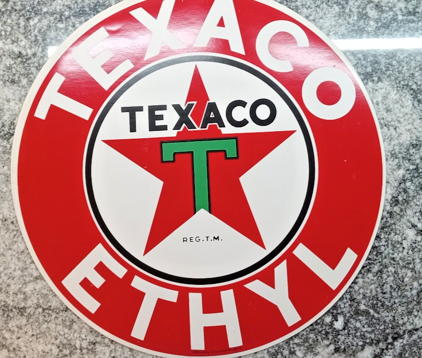 Texaco Gasoline Oil Gas Pump Gas Station Racing Sticker Decal
