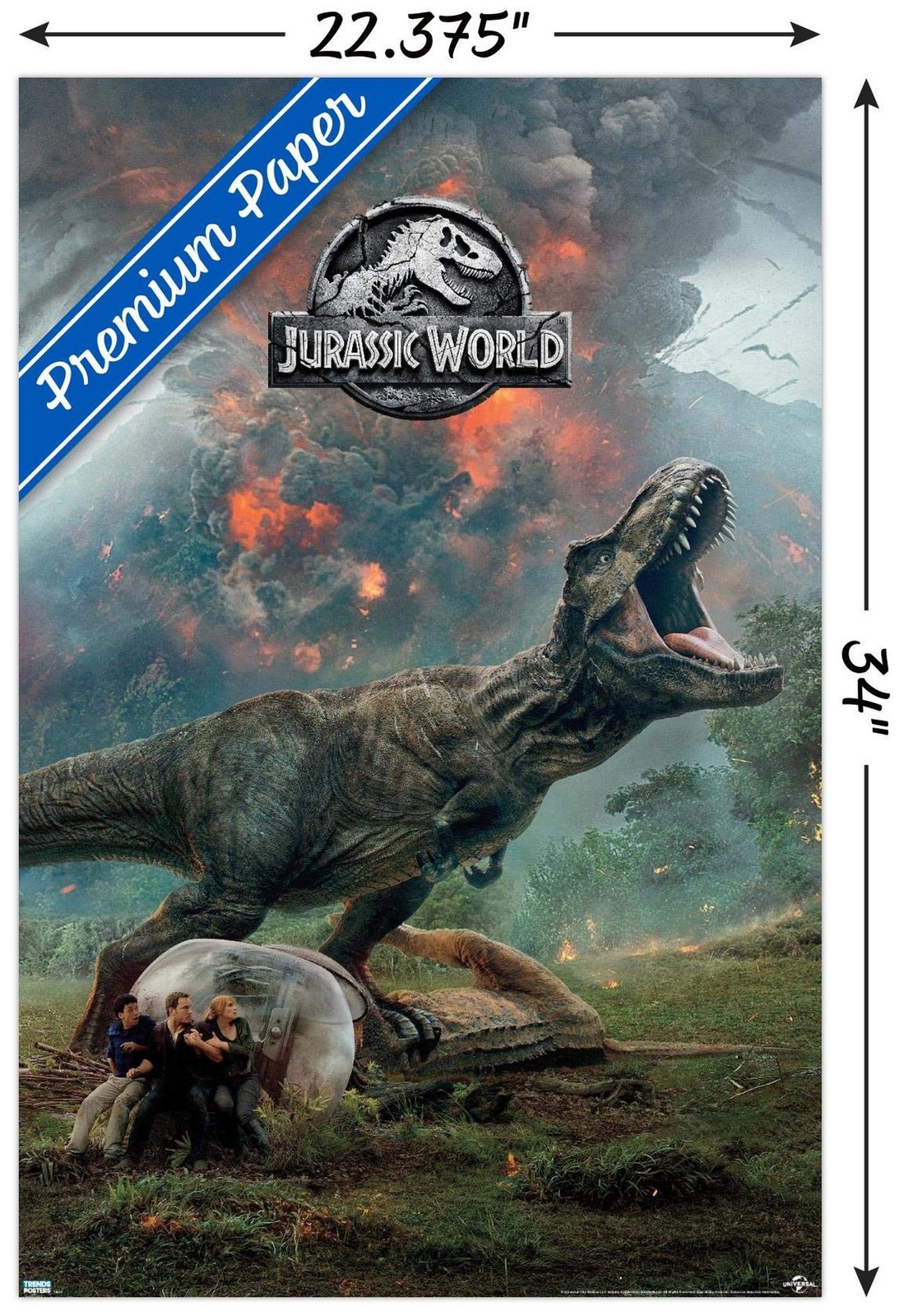 Trends International Jurassic World: Fallen Kingdom – Volcano Wall Poster, 22…