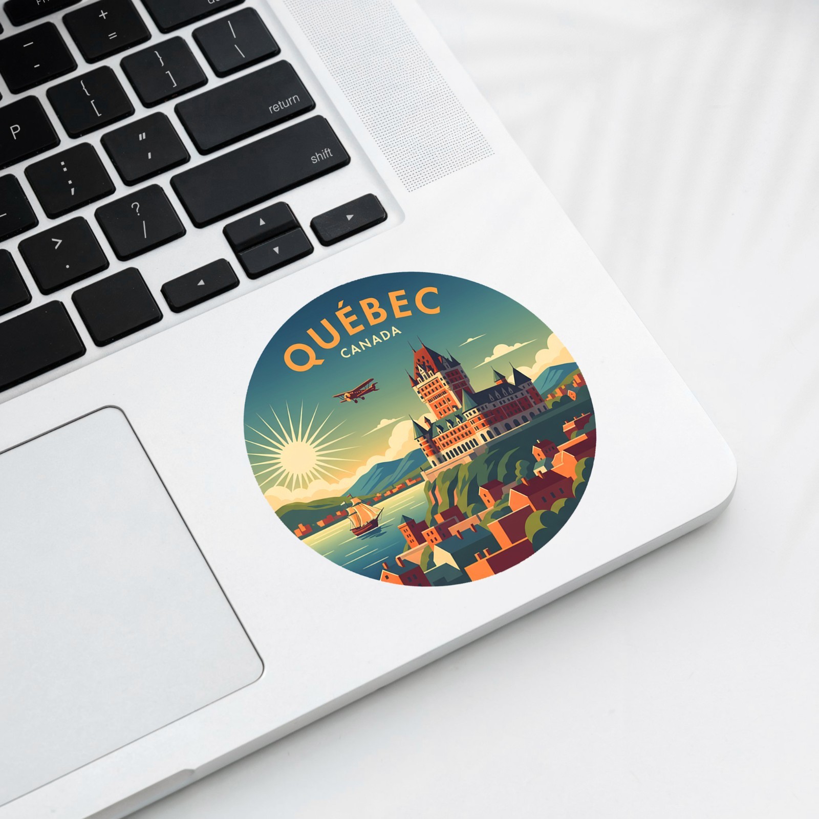 Quebec Canada Vintage Travel Sticker Die Cut Waterproof Vinyl Laptop Decal