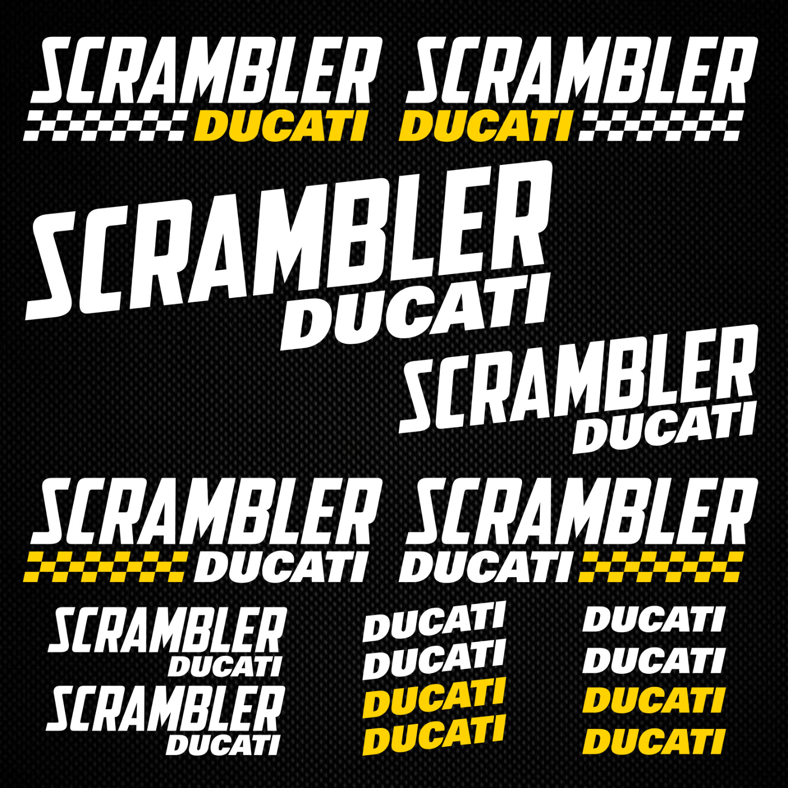 Ducati Scrambler sticker kit 16x decal set replacement tuning motorbike ORACAL