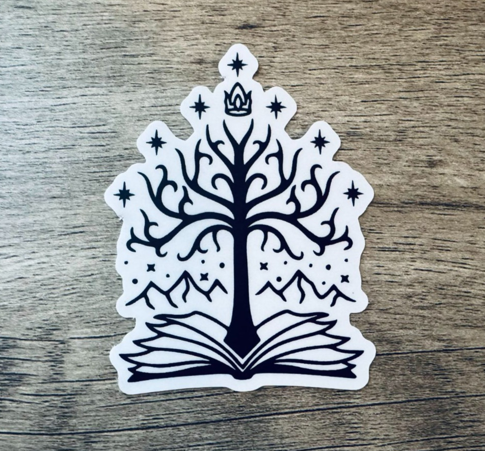 White Tree of Gondor LOTR 3" Vinyl Sticker Waterproof Matte Laptop Car Decal