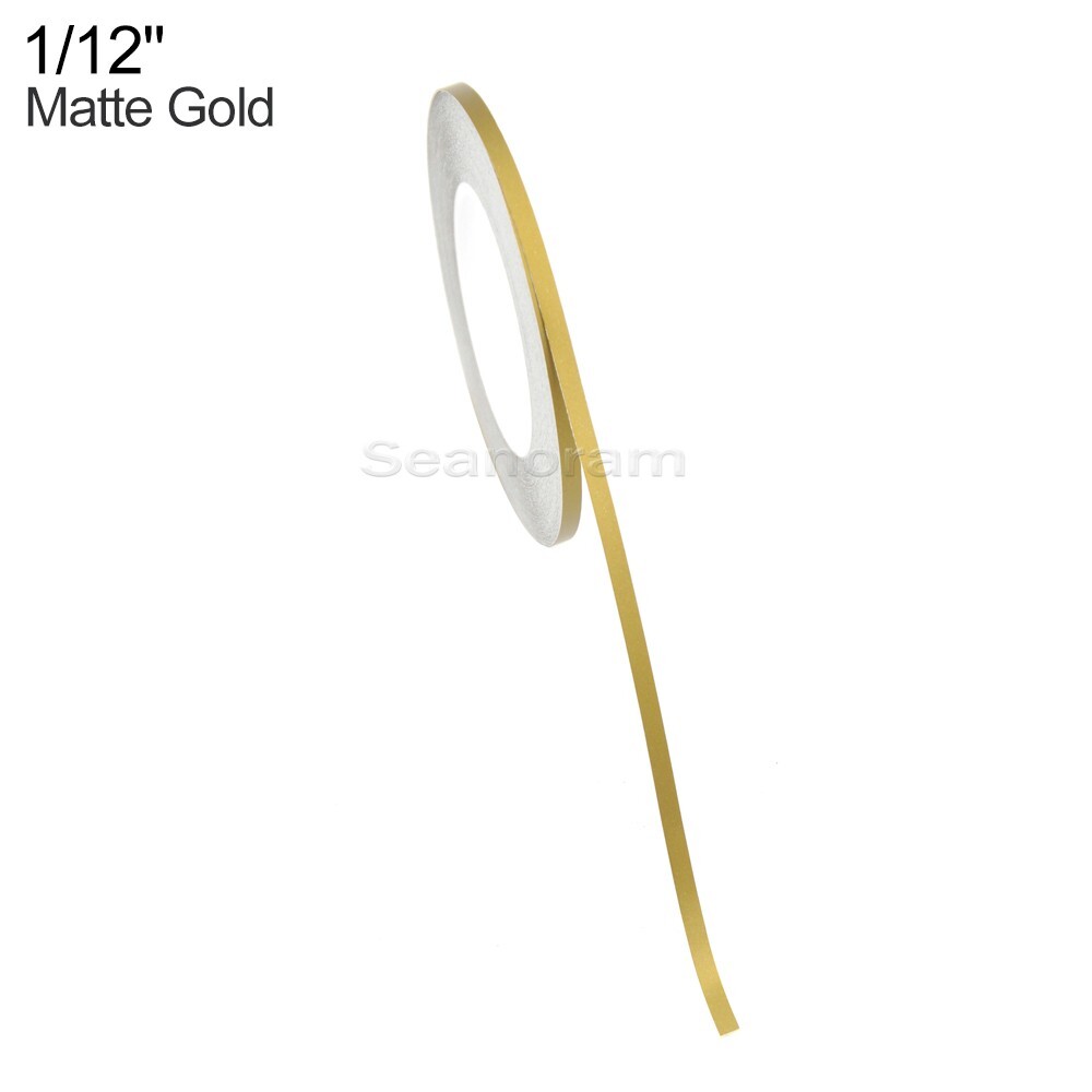 1/12" 2mm Matte Gold DIY Home Shop Pinstriping Pin Stripe Decal Vinyl Sticker