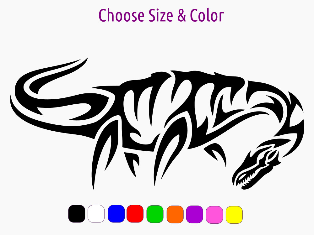 Pleisosaur Tribal Seamonster Jurassic World Decal Wall Window CHOOSE SIZE COLOR