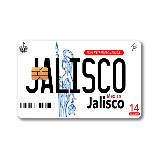 Mexican License Plate Sticker (4-Pack) | CHOOSE STATE | Mexico Placa Card Skin D