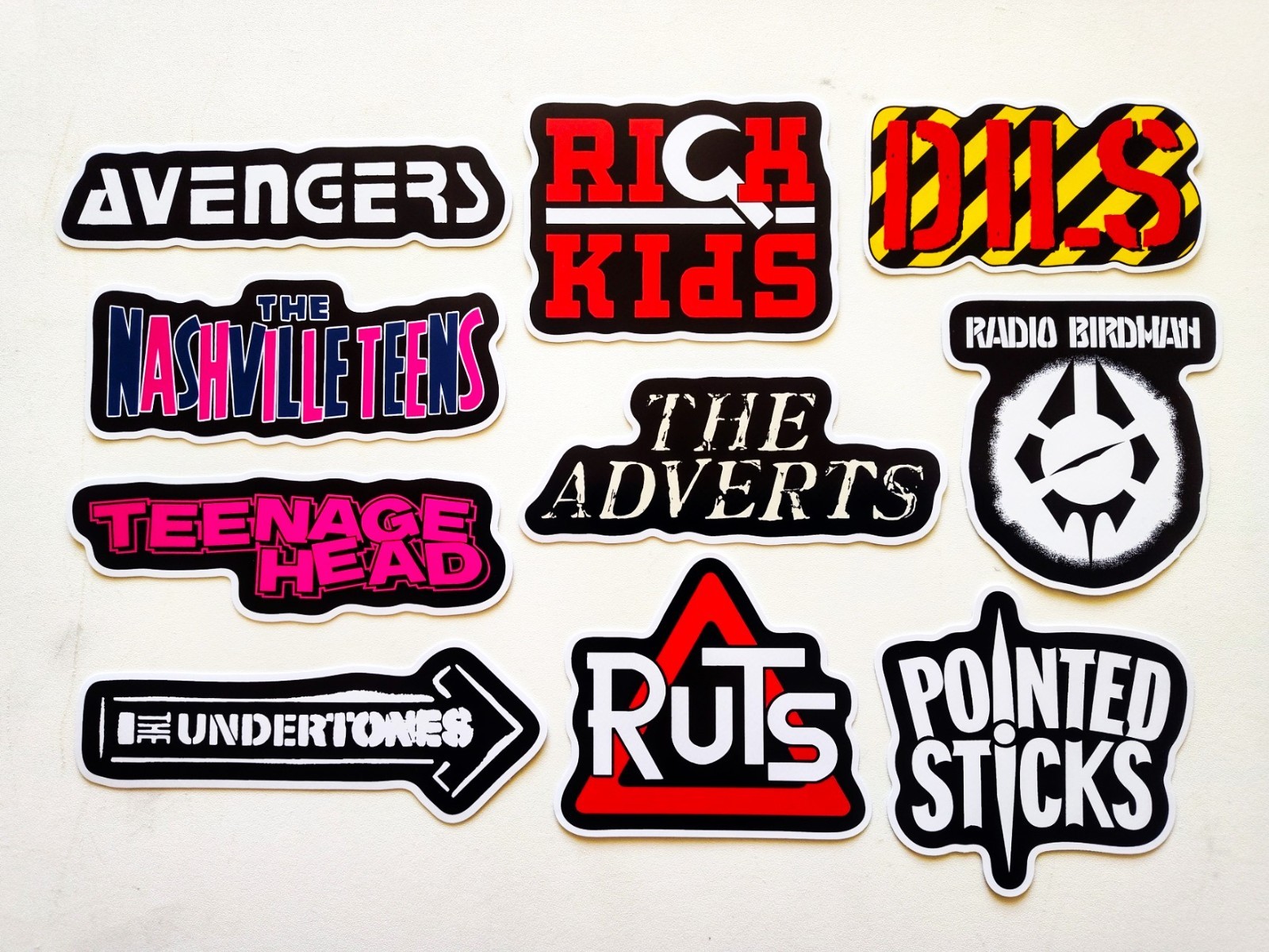 Punk Rock Sticker Pack (10) Set 32 Teenage Head Adverts Radio Birdman Rich Kids