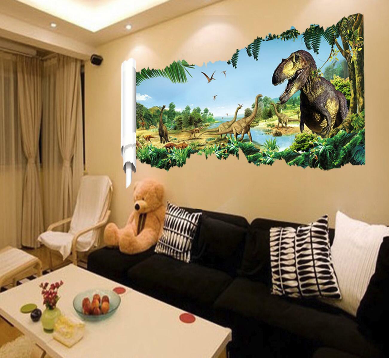 3D dinosaur Jurassic Removable Wall Stickers Decal Kids bed room Living room USA