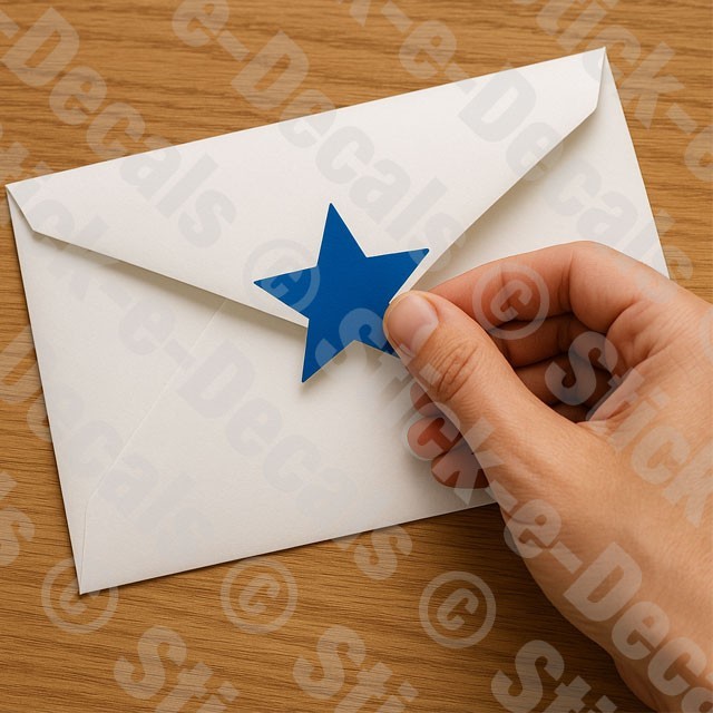 STAR STICKERS Pick Color & Size Permanent Outdoor Glossy Vinyl Decals FREE SHIP