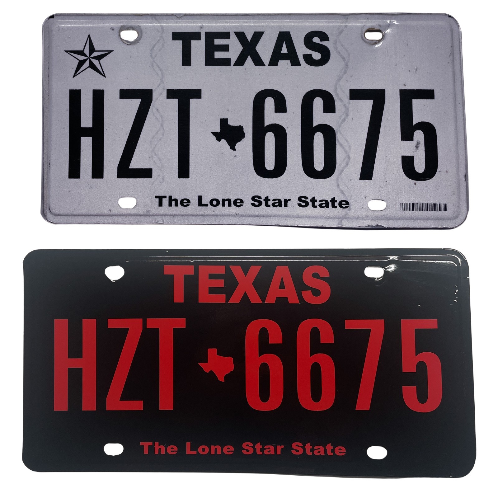 Texas TX Plate Wrap DIY Kit Lone Star State White, Yellow Red Reflective