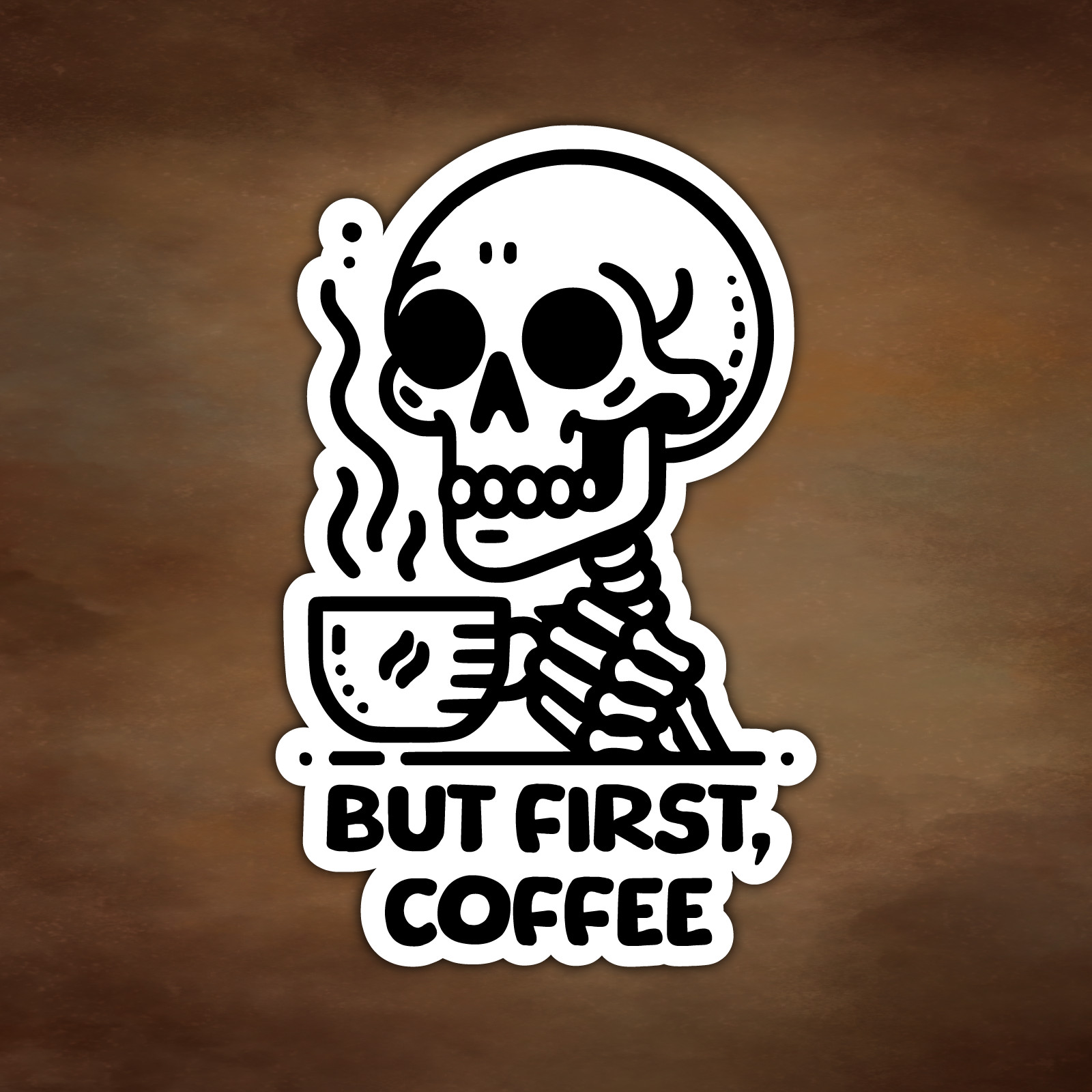Funny Coffee Sticker | Sarcastic Decal | Mental Health Sticker