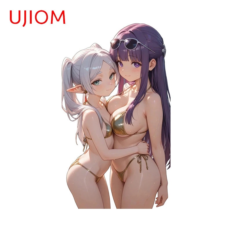 UJIOM Seia Frieren Cute Bikini Waifus Wall Sticker Creative Amusing Art Window