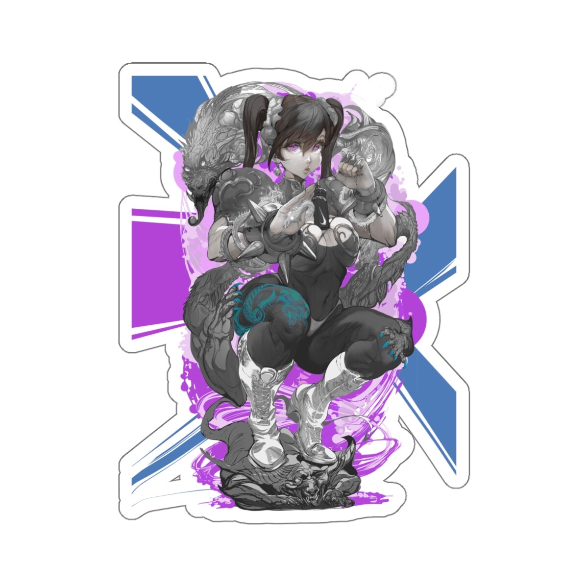 Chun-Li Stickers, Game Street Fighter Art Ispired