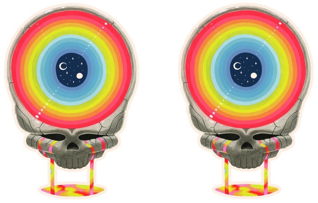 The Grateful Dead Stealie Steal Your Face Set/Lot Laptop Mug Water Bottle Decals