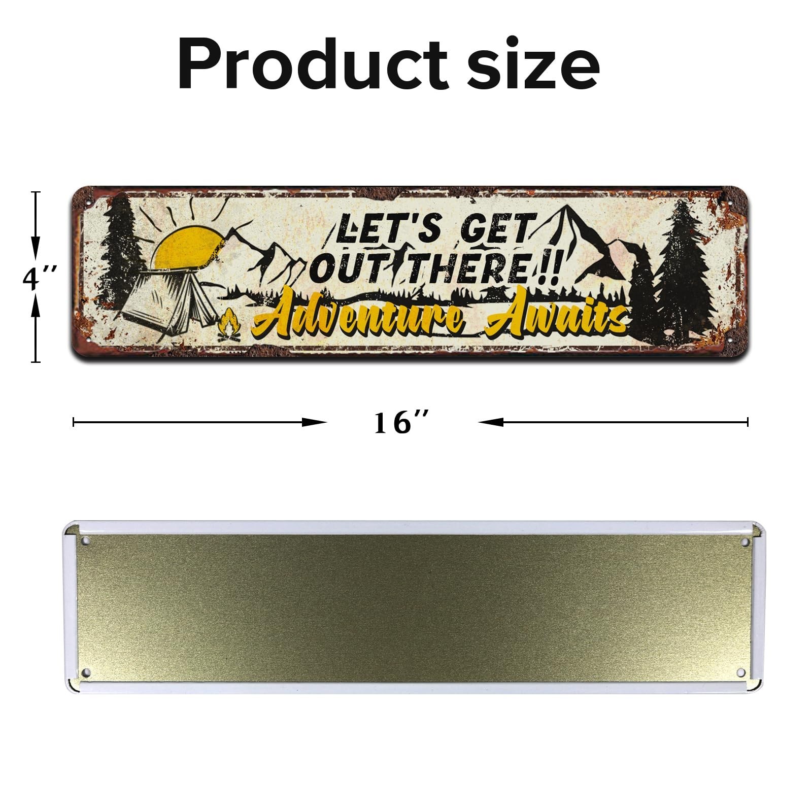 Let's Get Out There Adventure Awaits, Funny Home Decor, Hanging Wall Decorati…