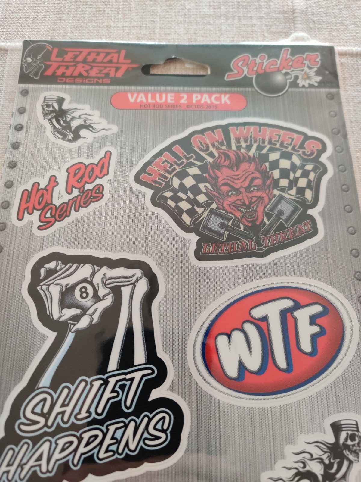 NEW LETHAL THREAT HOT ROD SERIES 13-PACK VINYL DECALS STICKERS SB37701