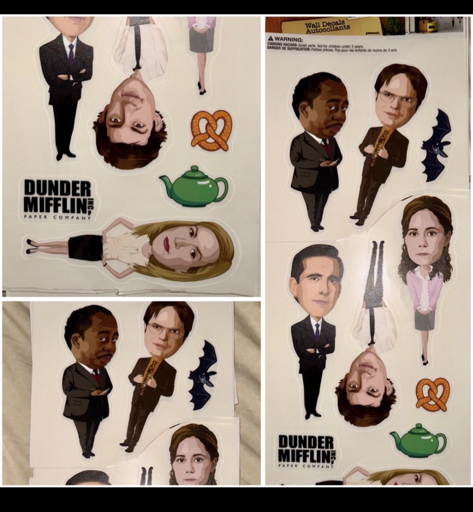 50 lot The OFFICE TV SHOW wall stickers removable decal set Dunder Mifflin decor