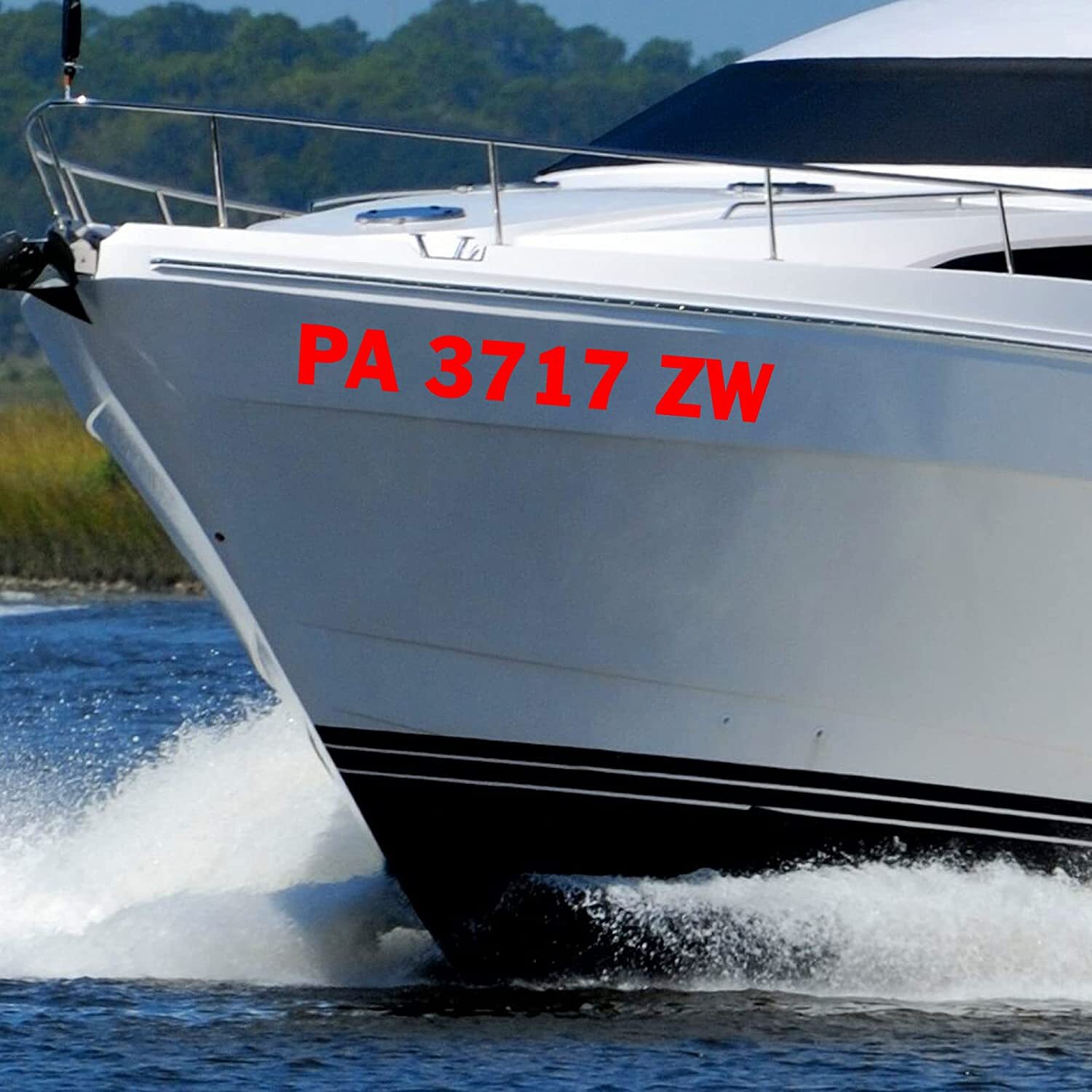 Personalized Decals Boat Registration Numbers and Letters Set of 2 VWAQ – CVD6