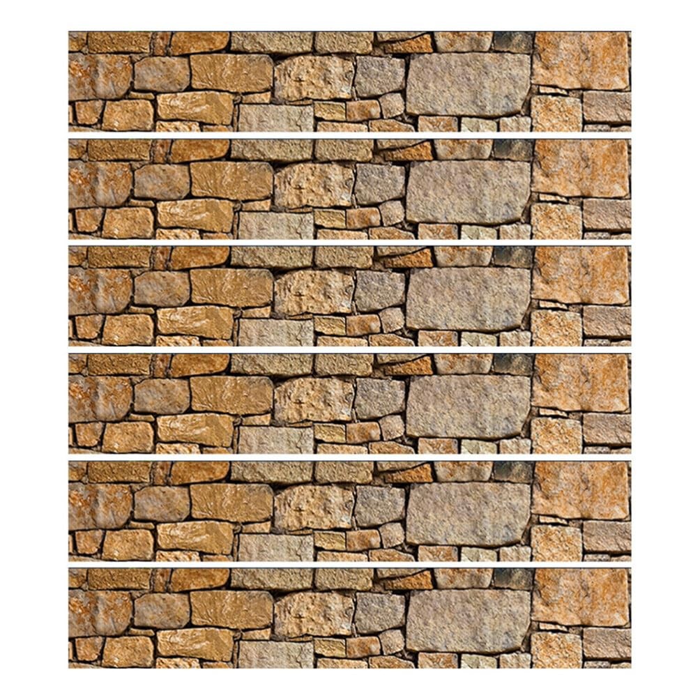 Waterproof Self-Adhesive Stair Stickers 6Pcs Creative Stone Pattern Peel and …