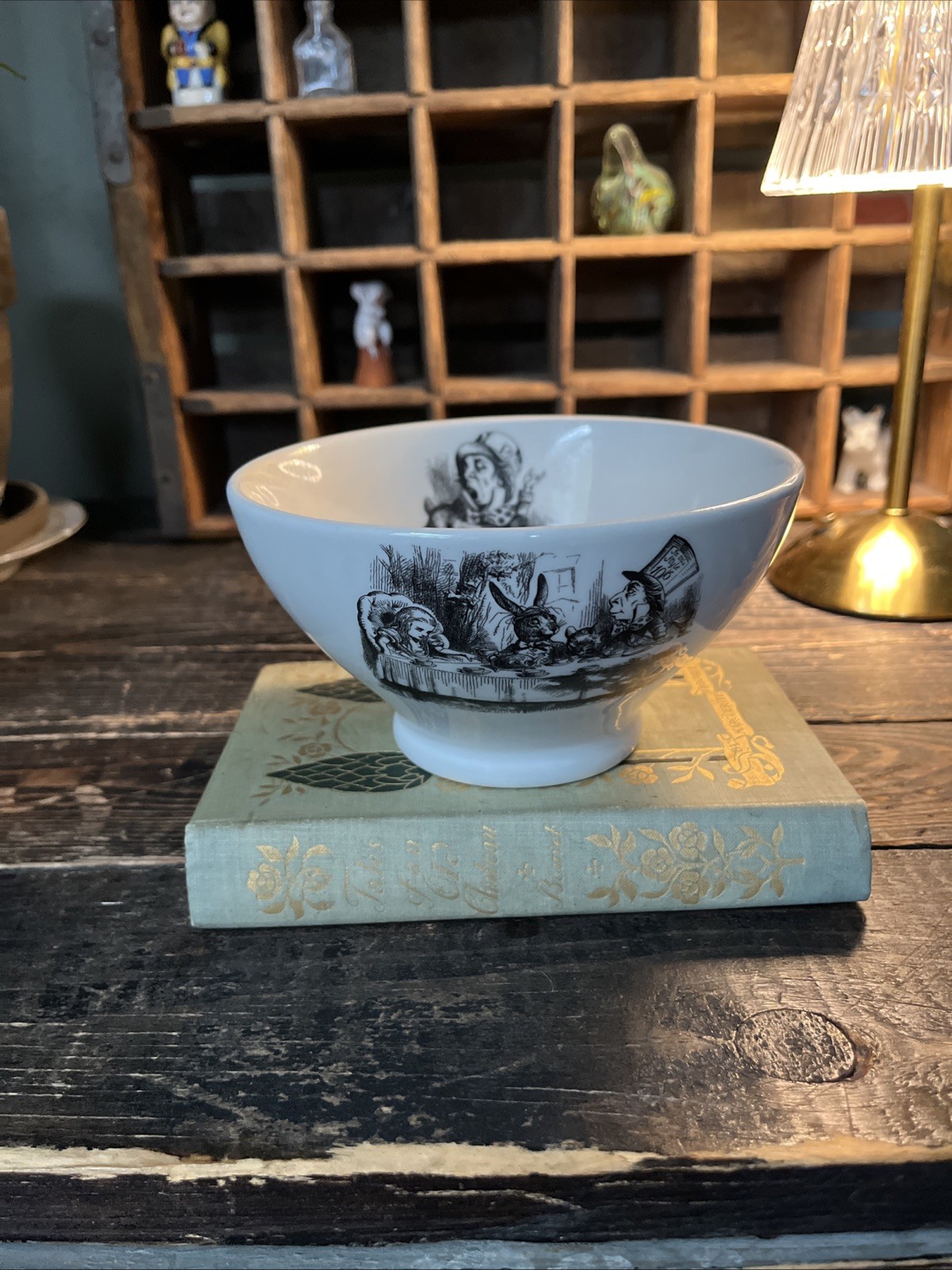 Alice Wonderland Bowl Mad Tea Party Mad Hatter Hare PrintRun Co