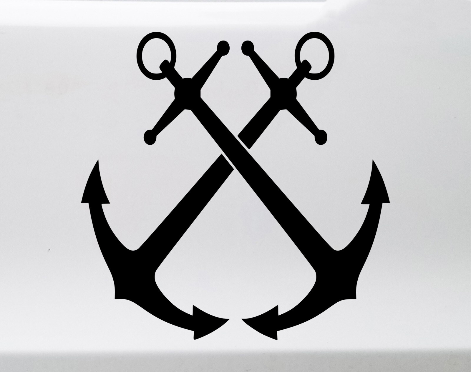 Crossed Anchors Vinyl Decal – Boating Beach Ocean Summer – Die Cut Sticker