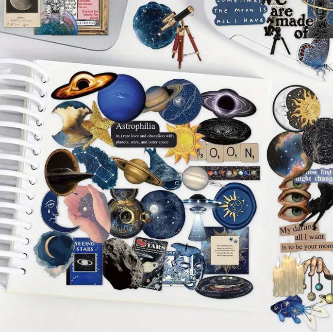Space Themed Vinyl Stickers – Select A Sticker – BUY2GET8FREE!