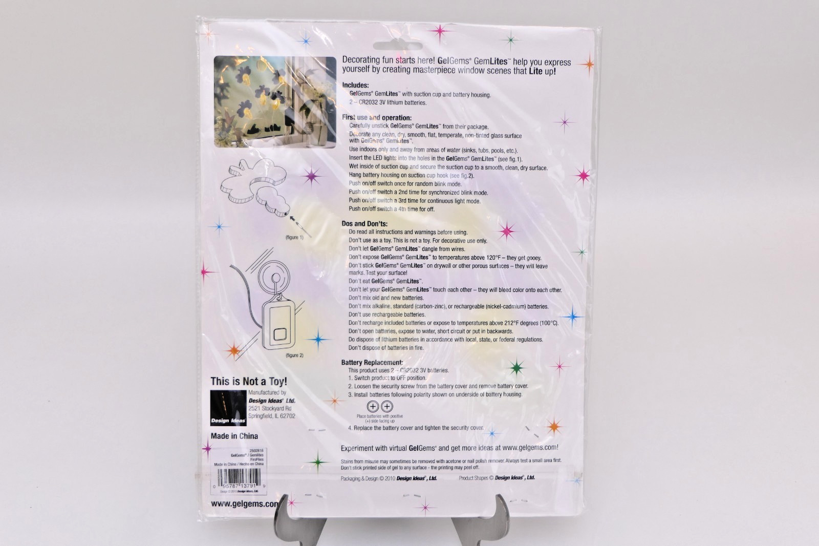 GelGems FireFlies GemLites: Window Clings that Lite up! Batteries Included