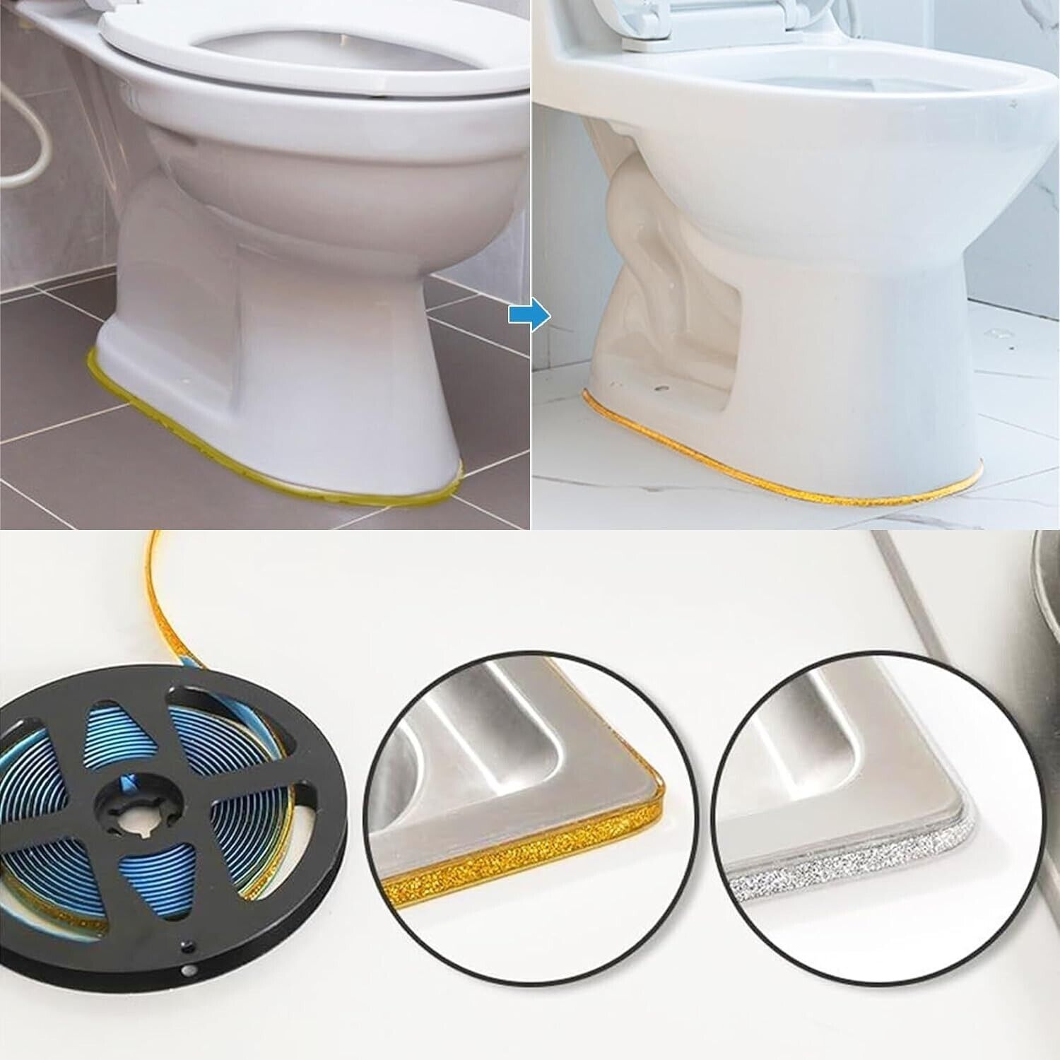 19ft Ceramic Tile Gap Tape Self-Adhesive Seam Stickers Wall Floor Sealing Strip