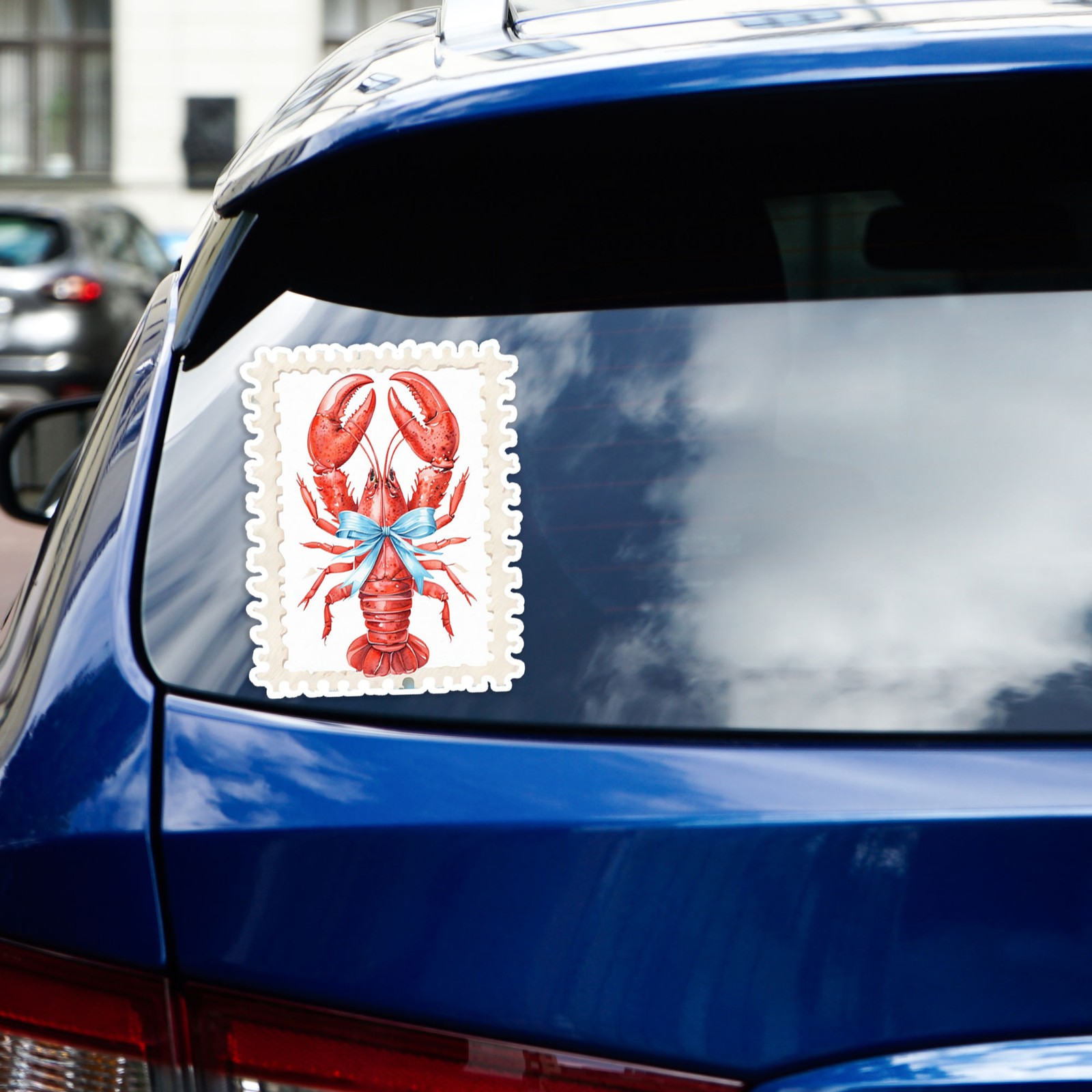 Lobster Stamp Art – Vinyl Decal Sticker – Car Window Laptop – #1666