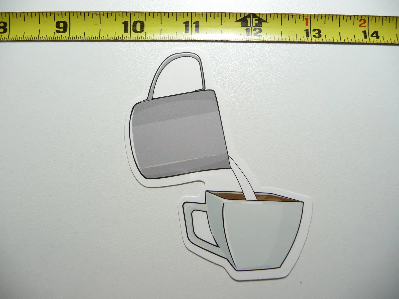 CREAM POURED IN COFFEE SMALL STICKER DECAL BARISTA SHOP CAFFEINE CAFE