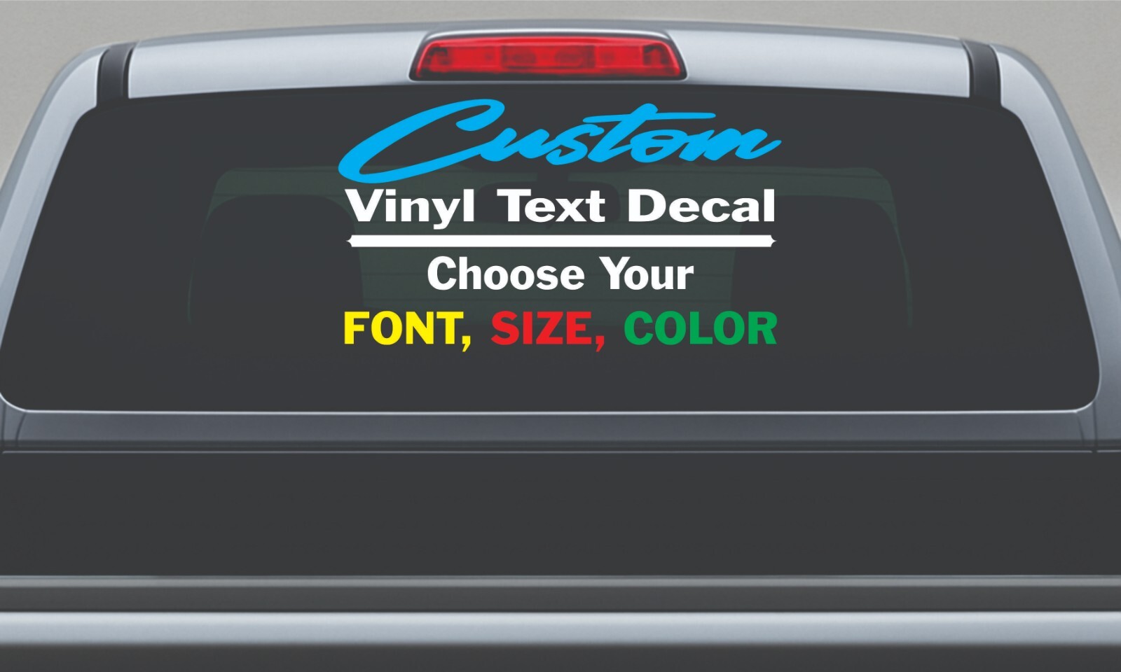 Custom Vinyl Decal for Car or Truck – Personalized Text for Vehicle Window
