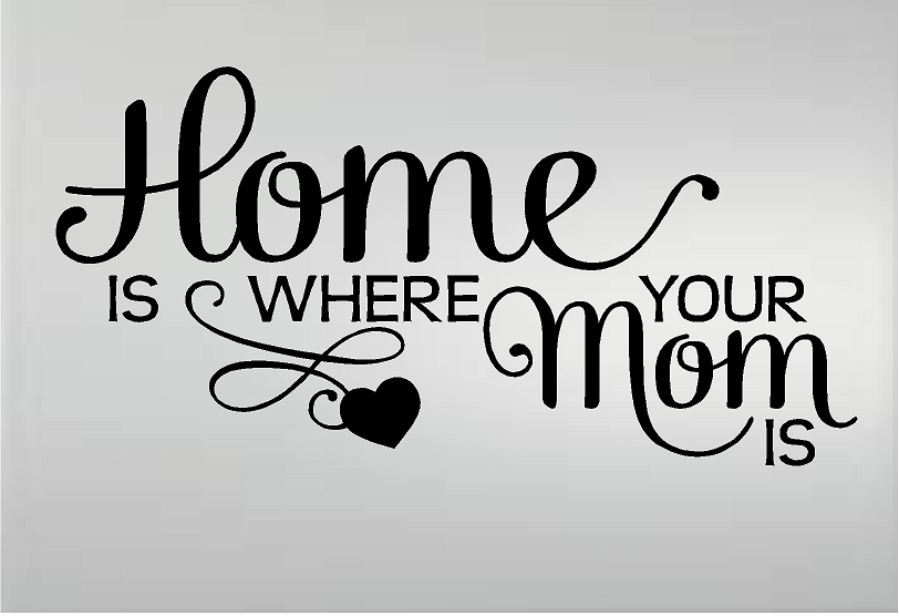 Home is Where Your Mom is Vinyl Decal Home Décor 10" x 20"