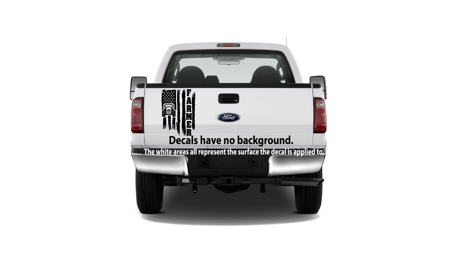 Distressed American Flag Tractor Farmer Farm USA Patriot Decal Sticker 3