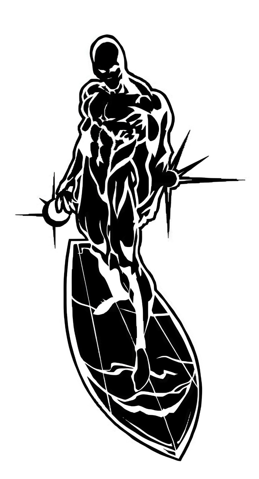 Silver Surfer Vinyl Decal Die Cut