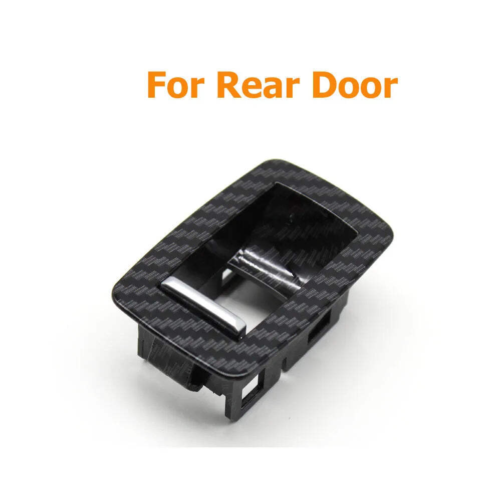 Interior Door Carbon Fiber Window Regulator Switch Panel Trim Cover Replacement
